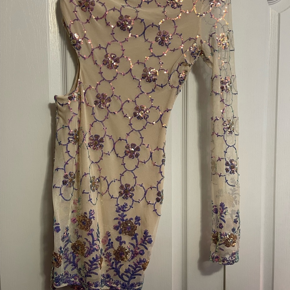 Lucy in the Sky Addison one shoulder cutout dress. - Picture 3 of 7